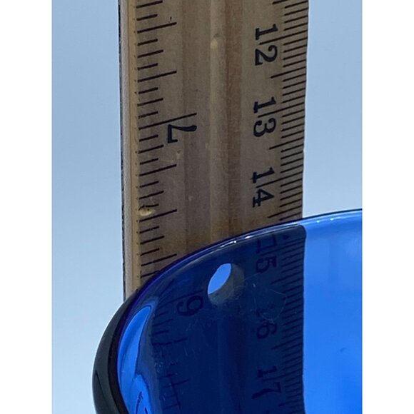 Brody Cobalt Blue Swirl Design Glass Vase 6 -1/4" - Picture 3 of 7